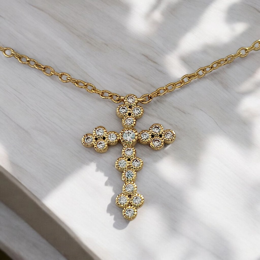 Grace & Gratitude Silver Plated Cz Cross